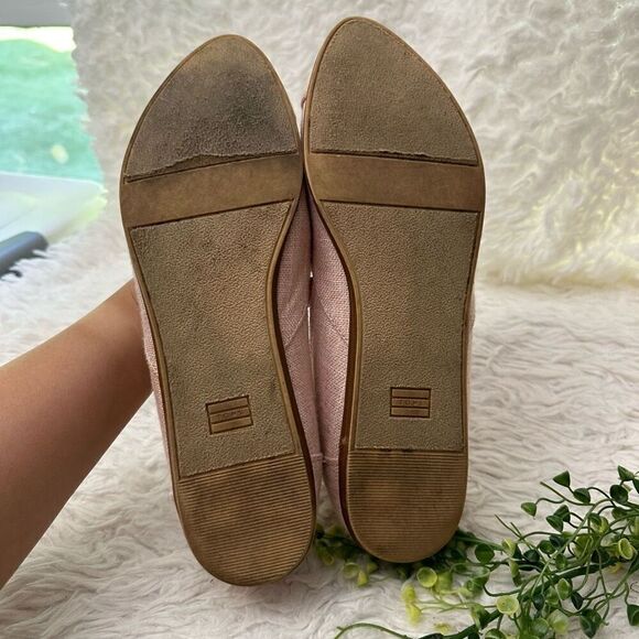 TOMS Women's Jutti Neat Slip-On Comfy Ortholite Flats Almond Toe in pink sz 11 - Picture 7 of 8